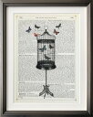 アートフレーム マリオン・マコネギー Marion McConaghie Bird Cage & Butterflies IMM-62129 bic-91295...