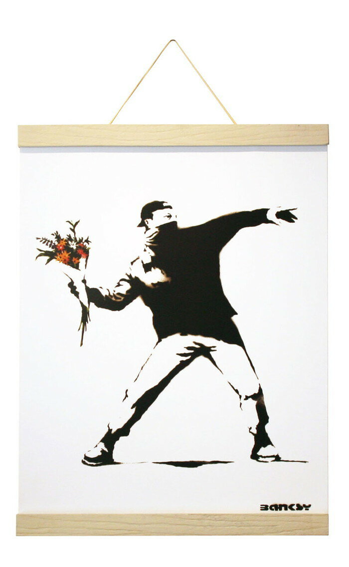 バンクシー ハンガータイプ ホワイト Banksy Molotov White Hanger style IBA-61991 bic-8868798s1 タペストリー 壁紙 装飾フィルム 送料無料 北欧 モダン 家具 インテリア ナチュラル テイスト 新生活 オススメ おしゃれ 後払い