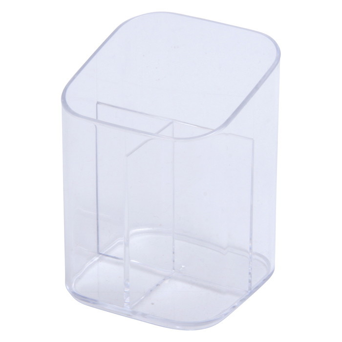 PSコスメ収納 3仕切リブラシスタンド クリア 82 ×82 ×115 fj-14385 ボトル ケース 携帯小物 メイク道具 ケアグッズ 美容 コスメ 香水 ...