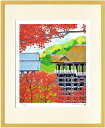 はり たつお 京都 秋の清水寺 C1080 365x440x25 263x310 mm ZTH-61288 bic-10185494s1 アートパネル アートボ...