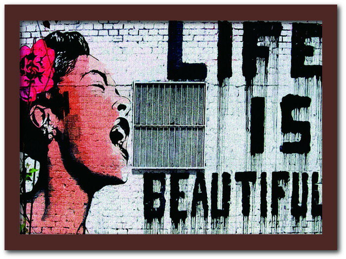 Х󥯥 Banksy ƥꥢ Life is beautiful 饤աӥ塼ƥե VS-1003BR-A4 ե...
