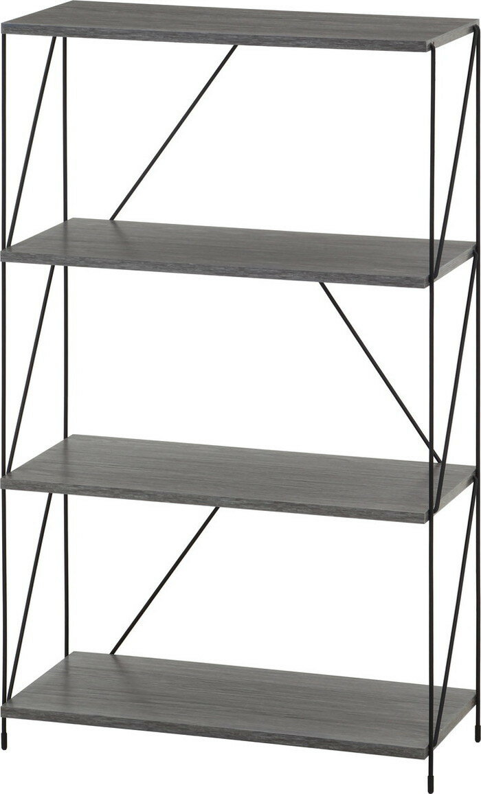 EZBO ワイヤーラック 4段 60幅 GY グレー 620×310×1039 fj-77553 スチールラック シェルフ 本棚 ラック カラーボックス 収納 家具 送料無料 北欧 モダン 家具 インテリア ナチュラル テイスト 新生活 オススメ おしゃれ 後払い