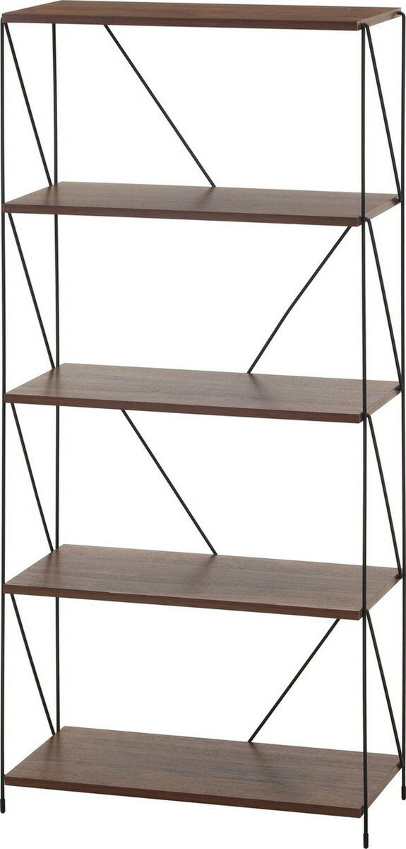 EZBO ワイヤーラック 5段 60幅 MBR ミドルブラウン 620×310×1365 fj-77545 スチールラック シェルフ 本棚 ラック カラーボックス 収納 家具 送料無料 北欧 モダン 家具 インテリア ナチュラル テイスト 新生活 オススメ おしゃれ 後払い