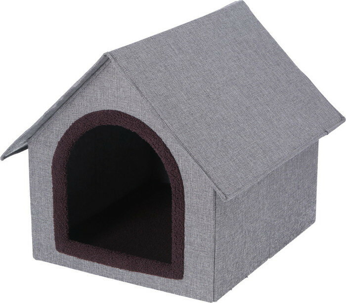 ペットハウス 三角屋根 Lサイズ GY グレイ 530×590×495 fj-53717 ハウス 犬小屋 犬小屋 ケージ ゲート 犬用品 ペット ペットグッズ ...