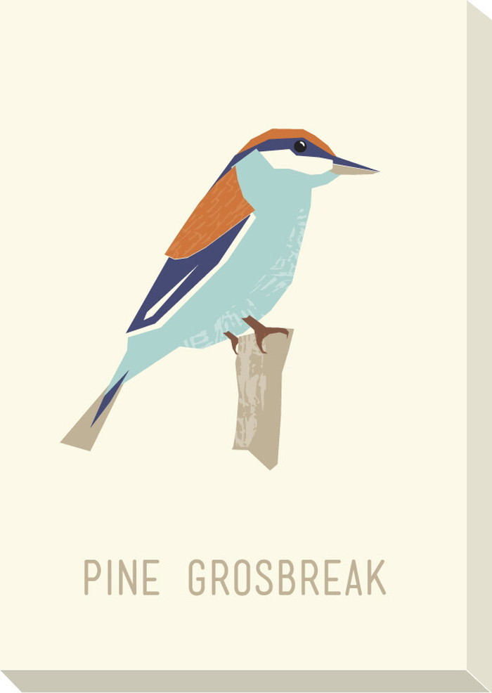 Rakuten - キャンバスアート North Birds Mini Panel Pine Grosbreak 150x210x32mm 150x210x32mm ZPA-53448 bic-11171143s1 アートパネル アートボード 壁紙 装飾フィルム 送料無料 北欧 モダン 家具 インテリア ナチュラル テイスト 新生活 オススメ おしゃれ 後払い