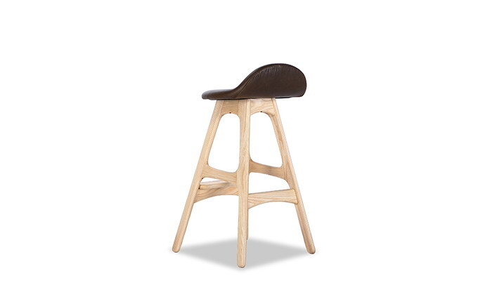 デニッシュ バースツール ロー DANISH Bar Stool Low セミアニリンレザー 本革 3年保証付 inv-9210bar-semi スツール イス チェア 北欧 モダン 家具 インテリア ナチュラル テイスト 新生活 オススメ おしゃれ [3]