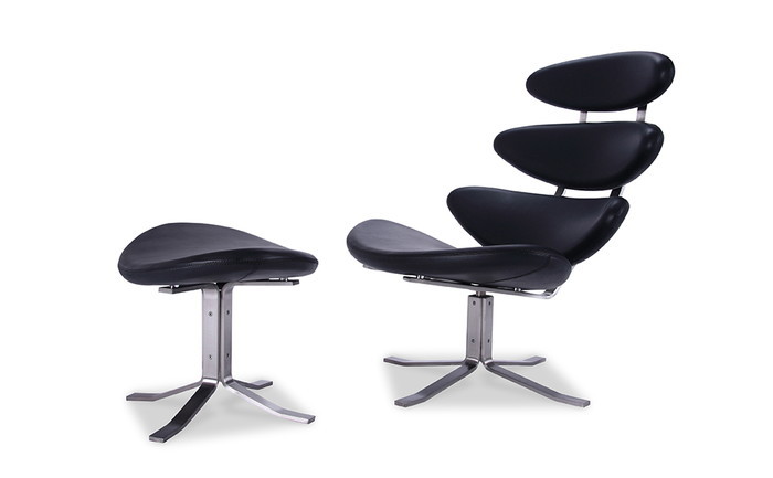 ポール・M・ヴォルザー コロナ チェア＆オットマン CORRONA Chair＆Ottoman ファブリックA 3年保証付 inv-8804blc-fba オットマン ソファ ソファベッド 送料無料 北欧 モダン 家具 インテリア ナチュラル テイスト 新生活 オススメ おしゃれ 後払い