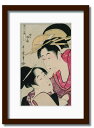 和楽シリーズ 喜多川 歌麿 浮世絵 美人画 なくて七癖 他を誹る癖 WR-2006BR-A3 フレームカラー ブラウン サイズ W317×H440×D20mm 1350g kar-11670346s6 アートパネル アートボード 壁紙 装飾フィルム 送料無料 北欧 モダン 家具 インテリア ナチュラル テイスト 新
