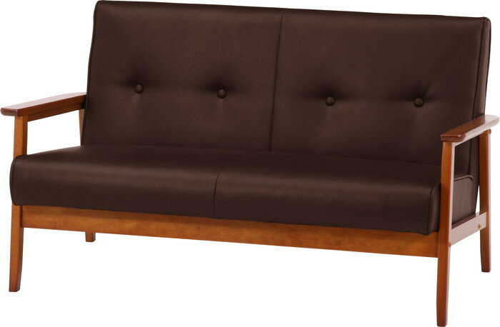 バイキャストPUソファ ミート 2P LBR ライトブラウン 幅1270×奥行700×高さ700mm fj-73762 ソファ ソファ ソファベッド 送料無料 ...