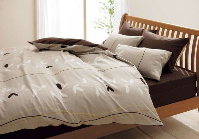 西川 mee 掛けふとんカバー 綿100％ 抗菌 防縮 ナチュラル シック リーフ柄 ME07 シングル nis-1026678..