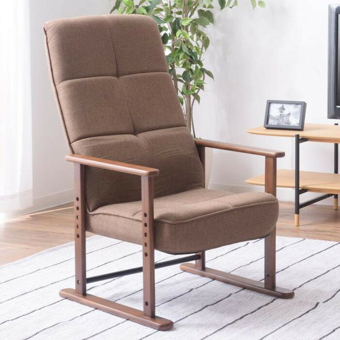 高座椅子 M ブラウン グレー W56×D58-85×H83-101×SH29/32/35/38 店舗 カフェ ラウンジ ロビー ホテル 法人 azu-lss-35 あす楽 座椅子 イス チェア 送料無料 北欧 モダン 家具 インテリア ナチュラル テイスト 新生活 オススメ おしゃれ 後払い