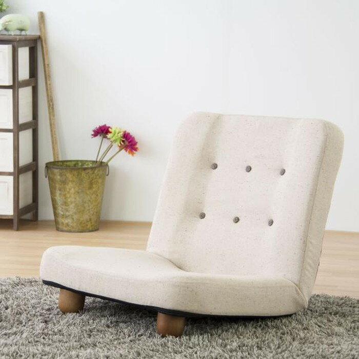 スマート 脚付座椅子 ベージュ ブラウン W65×D73-108×H58×SH20 azu-rkc-930 あす楽 座椅子 イス チェア 送料無料 北欧 モダン 家具 インテリア ナチュラル テイスト 新生活 オススメ おしゃれ 後払い