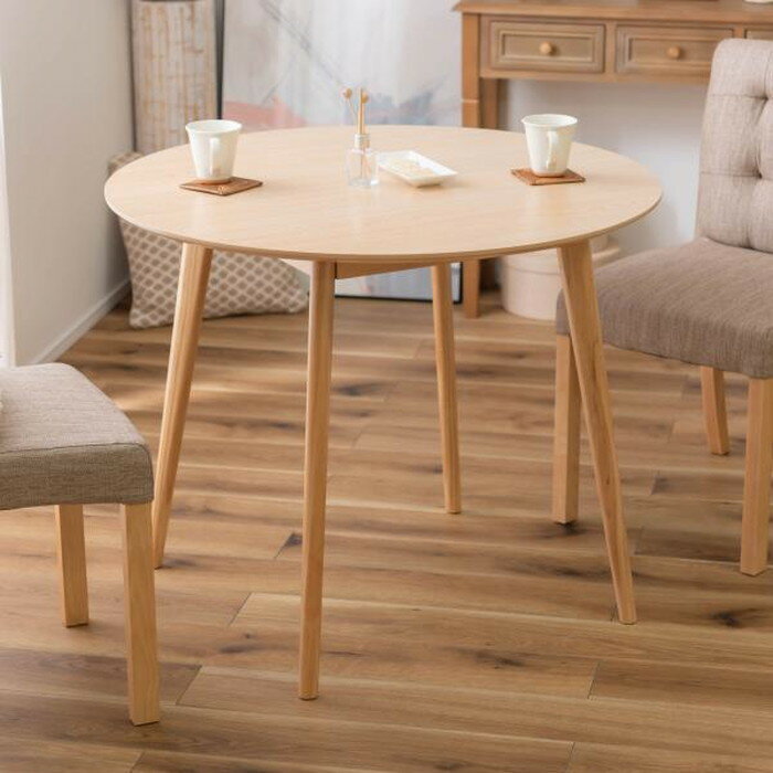 ラウンドテーブル ブラウン ナチュラル ホワイト W90×D90×H72 円形 テーブル カフェテーブル ラウンドテーブル 丸テーブル ダイニングテーブル コンパクト円形 丸型 省スペース シンプル モダン 北欧 木製 韓国インテリア 2人掛け 4人掛け ブラウン azu-tap-001