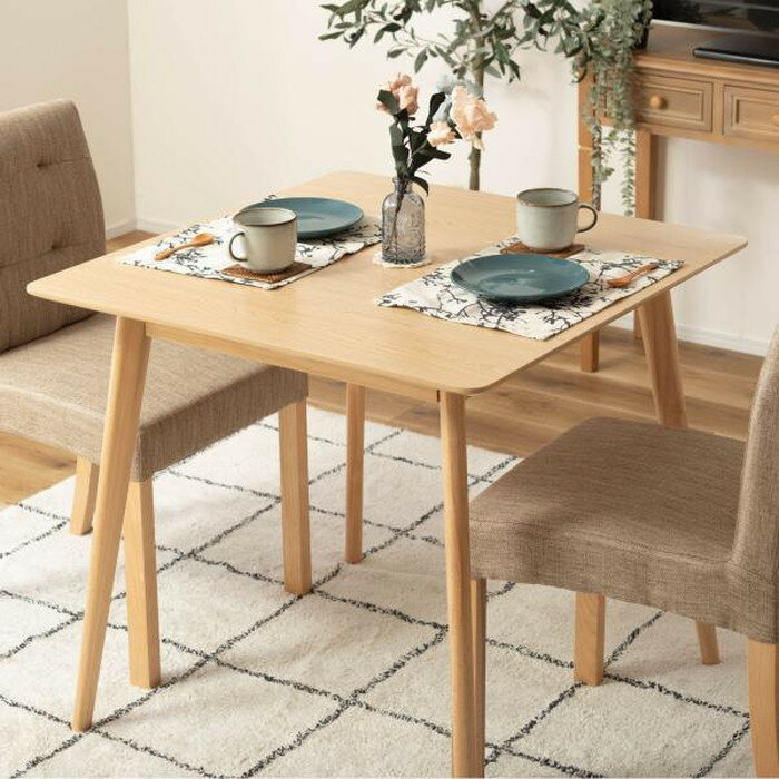 スクエアテーブル ブラウン ナチュラル ホワイト W80×D80×H72 テーブル カフェテーブル スクエアテーブル 角テーブル ダイニングテーブル コンパクト 角型 省スペース シンプル モダン 北欧 木製 韓国インテリア 2人掛け 4人掛け ブラウン azu-tap-002 あす楽