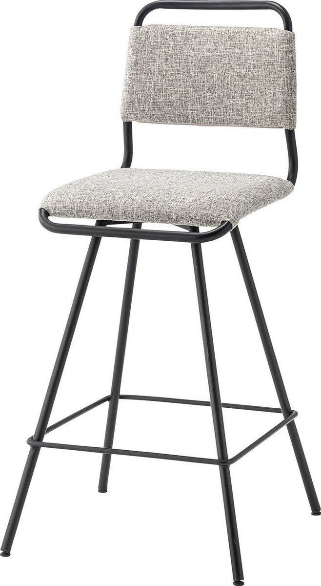 回転式ハイチェア ライトグレー W45.5×D50×H97×SH65 ハイチェア カウンターチェア チェアー チェア イス 椅子 回転 回転式 回る スチール グレー ダイニング リビング デスク インダストリアル シンプル モダン シック 無地 azu-tec-81 あす楽 カウンターチェア