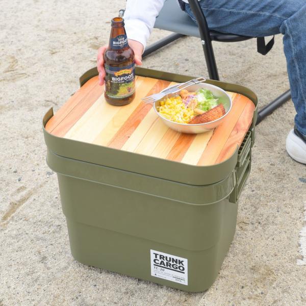 トランクカーゴ テーブルトップ ブラウン 約W38×D28×H0.9 azu-tc-20tb あす楽