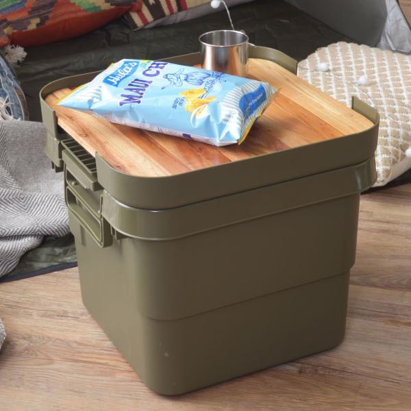 トランクカーゴ テーブルトップ ブラウン 約W38.5×D38×H0.9 azu-tc-30tb あす楽