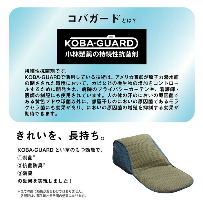 クッション くつろぎ ごろごろ い草 抗菌防臭 消臭 シンプル 小林製薬コバガード使用 約48×90cm ブルー ブラウン グリーン オレンジ ihk-1140500040902 クッション クッション 座布団 送料無料 北欧 モダン 家具 インテリア ナチュラル テイスト 新生活 オススメ お [2]
