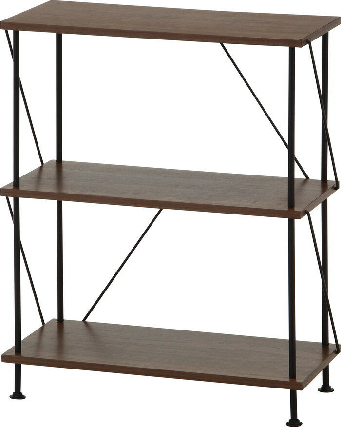 EZBOツイストロック オープンラック3段 MBR EZ-OP03 ミディアムブラウン 幅615×奥行306×高さ740mm fj-71886 オープンラック 本棚 ラック カラーボックス 収納 家具 送料無料 北欧 モダン 家具 インテリア ナチュラル テイスト 新生活 オススメ おしゃれ 後払い