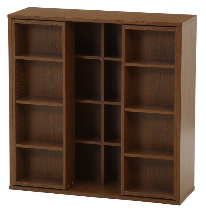 ダブルスライドラック オークBR DS9090 DS9090 オークブラウン 幅890×奥行290×高さ890mm fj-73415 オープンラック 本棚 ラック カラーボックス 収納 家具 送料無料 北欧 モダン 家具 インテリア ナチュラル テイスト 新生活 オススメ おしゃれ 後払い