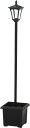 LEDソーラースタンドライト 1灯 プランター付き 黒 幅370×奥行370×高さ1760mm fj-38518 ガーデンライト 灯篭 ライト イルミネーション...
