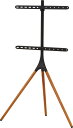 ブナ材 テレビ台 TV台 テレビスタンド 3本脚 FS12-46F ブラックブラウン 幅880×奥行420×高さ1385mm fj-85984 テレビ台 ローボ...