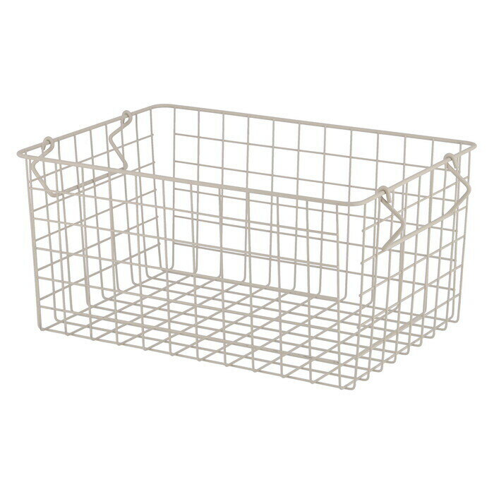 ワイヤーバスケット スタッキング WH 37x26x18 ホワイト 完成品 W370-410×D260×H180mm 0.54kg fj-26685 かご バスケット 収納用品 日用品 雑貨 送料無料 北欧 モダン 家具 インテリア ナチュラル テイスト 新生活 オススメ おしゃれ 後払い