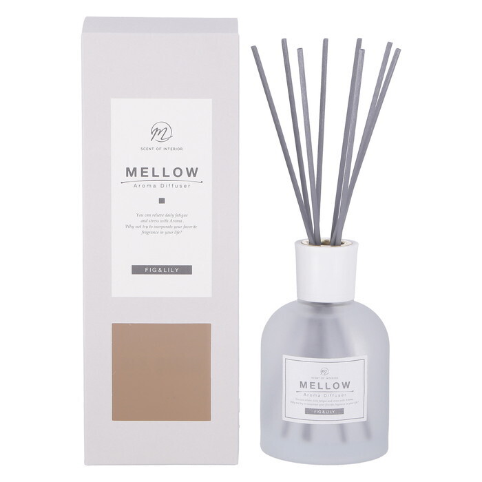 ディフューザー Mellow メロウ Fig&Lily 200ml 完成品 W85×D85×H240mm 0.56kg fj-28074