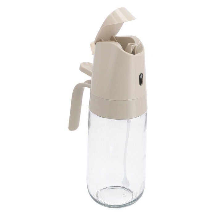オイルディスペンサー 2way 500ml グレージュ 完成品 W80×D110×H225mm 0.29kg fj-39264
