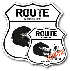 釣りステッカー アオリイカ Aタイプ 2枚セット FS011 フィッシング ステッカー 釣り 趣味 グッズ