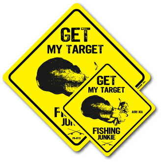 釣りステッカー アオリイカ Bタイプ 2枚セット FS012 フィッシング ステッカー 釣り 趣味 グッズ