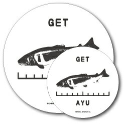 釣りステッカー アユ 鮎 Eタイプ 2枚セット FS050 フィッシング ステッカー 釣り 趣味 グッズ