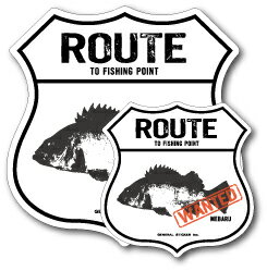 釣りステッカー メバル 鮴 Aタイプ 2枚セット FS051 フィッシング ステッカー 釣り 趣味 グッズ