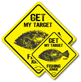 Fishing Stickers - Flounder (Type B) - Set of 2 - FS062 - Fishing Stickers - Fishing Hobby Goods