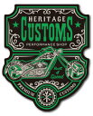 バイカーステッカー BIKER STICKER バイク ハーレー ヘルメット HERITAGE CUSTOMS BK031 車 ステッカー 屋外OK