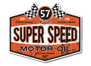 バイカーステッカー BIKER STICKER バイク ハーレー ヘルメット SUPER SPEED ヴィンテージ BK040 車 ステッカー 屋外OK