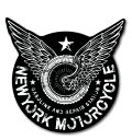 バイカーステッカー BIKER STICKER バイク ハーレー ヘルメット ホイール WING 羽根 ヴィンテージ サークル BK055 車 ステッカー 屋外OK