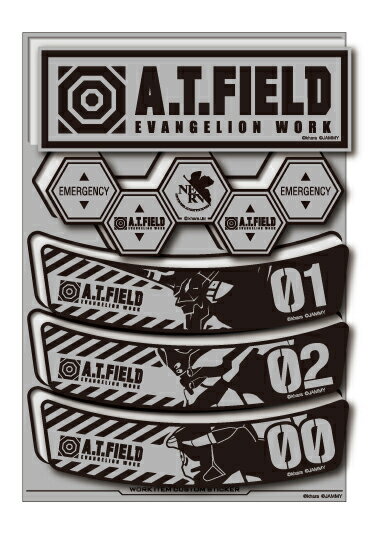 ATFIELD 스티커 시트 타입 가로 ATF029R 반사 소재 에반게리온 헬멧 자전거 자동차 도구 워크 브랜드 상품