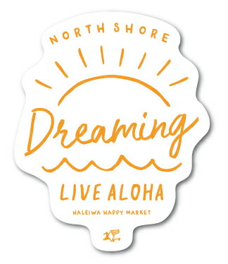 樂天商城 - ハレイワハッピーマーケット ステッカー Dreaming HHM088 おしゃれ ハワイ HAWAII イラスト ノースショア グッズ