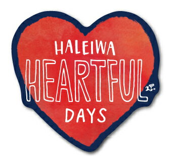 ハレイワハッピーマーケット ステッカー ハート HEARTFUL DAYS レッド 02 HHM099 おしゃれ ハワイ HAWAII イラスト ノースショア グッズ