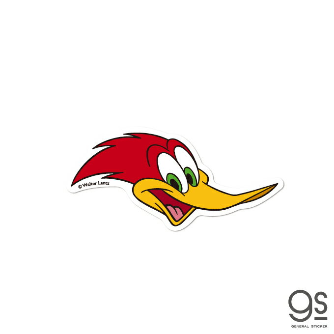 ウッドペッカー ダイカットミニステッカー FACE ユニバーサル キャラクターステッカー woody Woodpecker イラスト gs 公式グッズ WWP-002