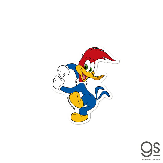 ウッドペッカー ダイカットミニステッカー ダッシュ ユニバーサル キャラクターステッカー woody Woodpecker イラスト gs 公式グッズ WWP-005