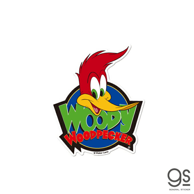 樂天商城 - ウッドペッカー ダイカットステッカー WOODY WOODPECKER & FACE ユニバーサル キャラクターステッカー woody Woodpecker イラスト gs 公式グッズ WWP-009
