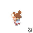 くまのがっこう ダイカットミニステッカー ジャッキー&うさぎさん アート BEAR くま 絵本 イラスト かわいい こども gs 公式グッズ KMG-080