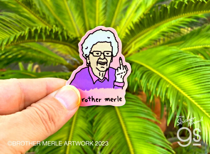 BROTHER MERLE ダイカットミニステッカー GRANDMA ブランド ブラザーマール カナダ スケボー スケーター sk8 ストリート ファッション オシャレ BRM-006 2