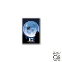 E.T. ポスターミニステッカー 月と自転車 ユニバーサル ステッカー 映画 エリオット アメリカ スピルバーグ ET gs 公式グッズ ET-002