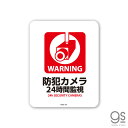 サインステッカー WARNING 防犯カメラ 24時間監視 ミニサイズ 再剥離 表示 識別 標識 ピクトサイン 室内 施設 店舗 民泊 MSGS181 gs ステッカー その1