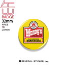 ウェンディーズ 缶バッジ 32mmサイズ YELLOW ウェンディーちゃん WENDY'S キャラクター ライセンス商品 WEN024 gs グッズ