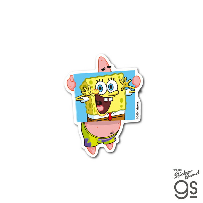 スポンジ・ボブ ダイカットミニステッカー ボブになりたい キャラクター アメリカ アニメ イラスト SpongeBob gs 公式グッズ SPO044