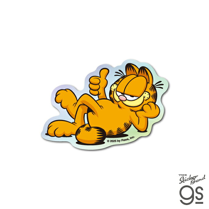 樂天商城 - ガーフィールド ホログラムミニステッカー 寝そべり アニメ アメリカ 猫 Garfield スマホ 人気 キャラクター gs 公式グッズ GF050